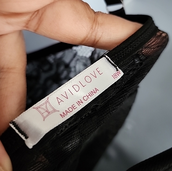 NWT One Piece Lace Lingerie Teddy Babydoll Bodycon Sexy Costumes Black Sheer 18W - Picture 5 of 9